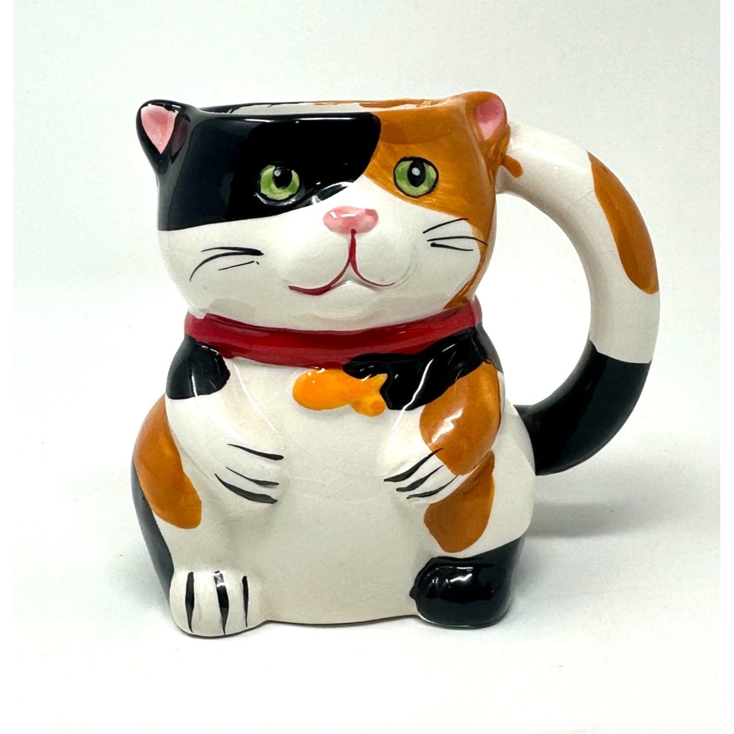 3D Calico Cat Surprise Mouse Inside Ceramic Tea Cup Coffee Mug Pier 1 Imports