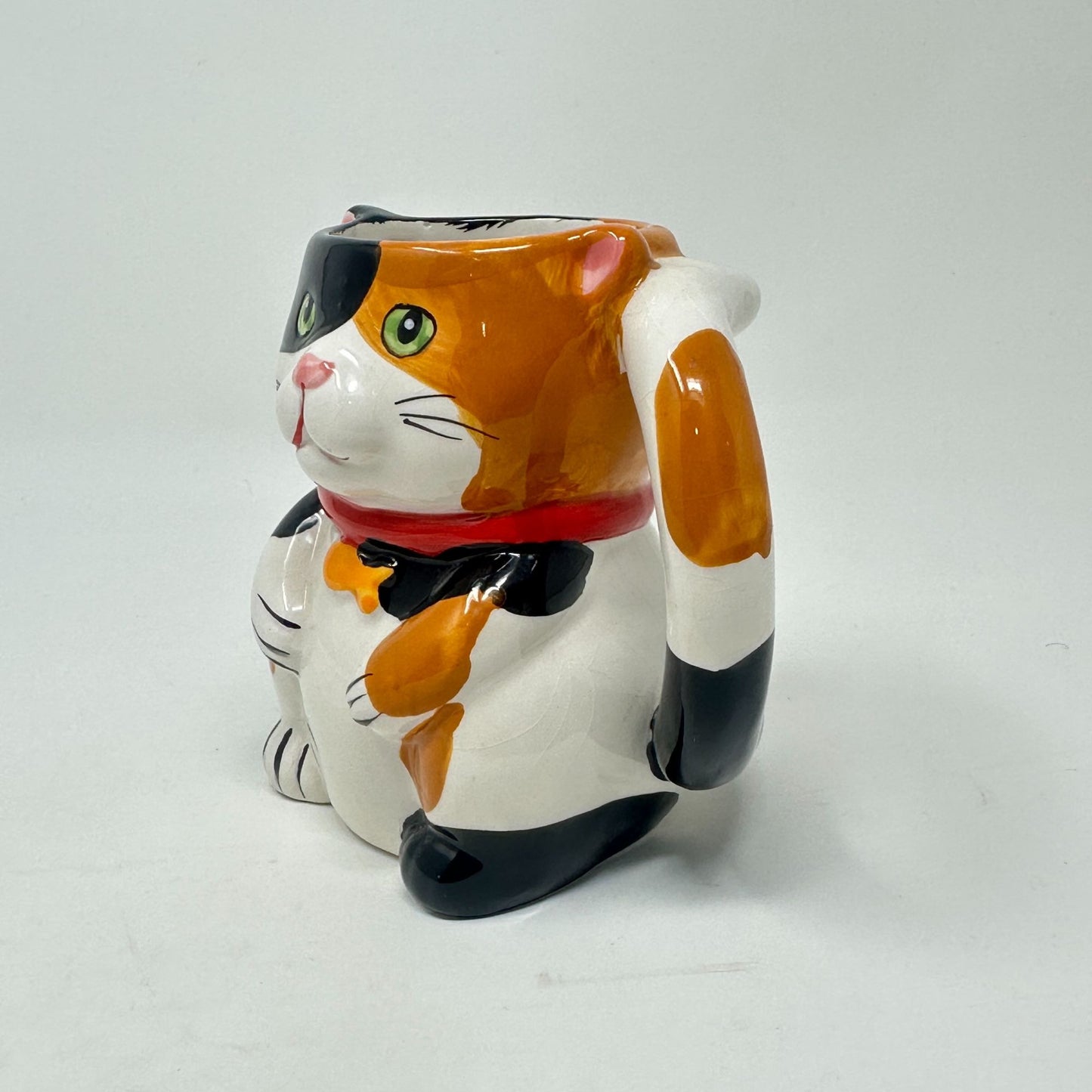 3D Calico Cat Surprise Mouse Inside Ceramic Tea Cup Coffee Mug Pier 1 Imports
