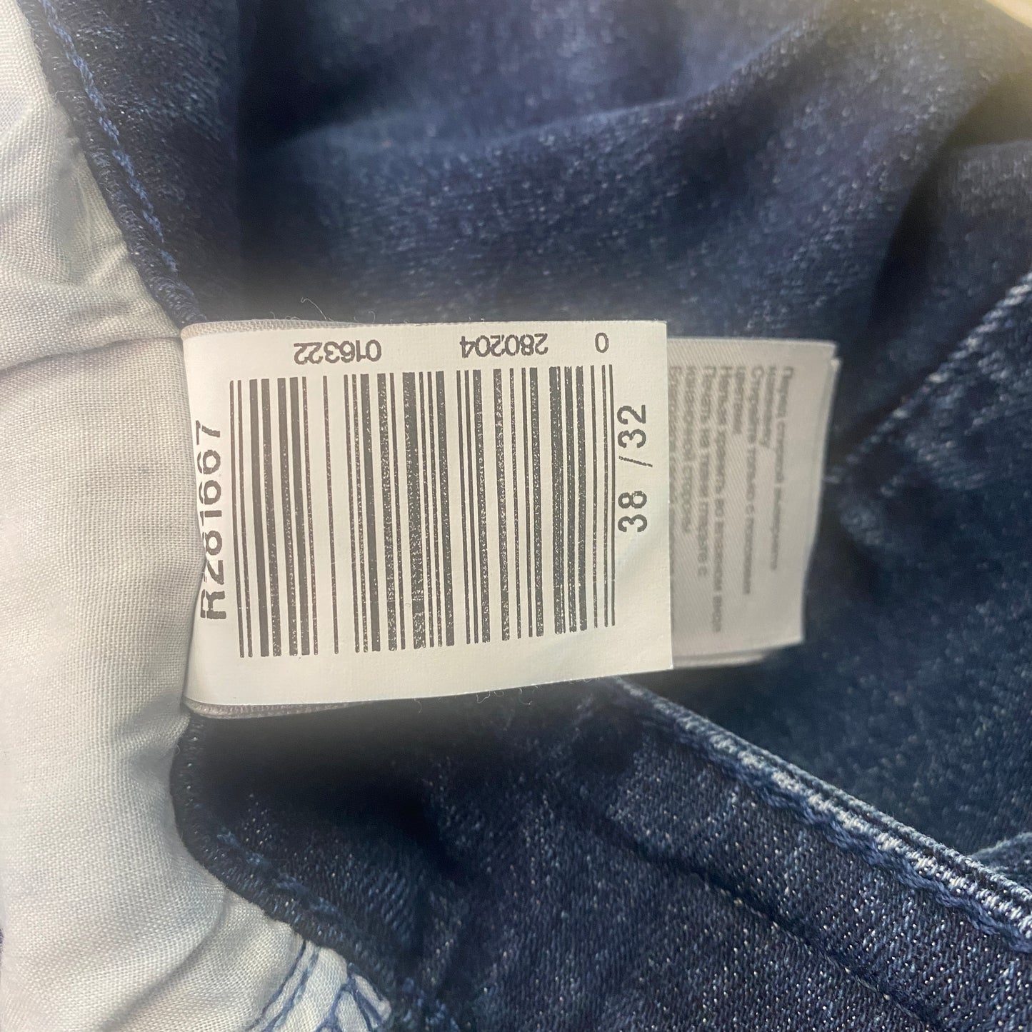 Mavi Mens Jeans 38x32 Zach Straight Leg Stretch Dark Wash Blue Reg Rise Denim