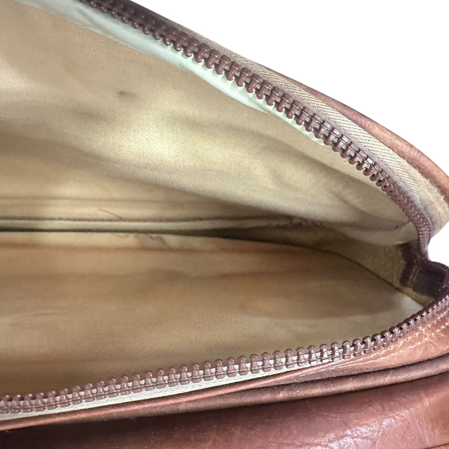 Vtg Samsonite Sonora II Brown Leather Suitcase Dual Compartments Sturdy Handles