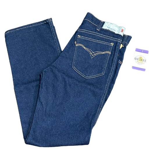 Vtg 70s Levis Movin On Jeans Stretch Denim High Rise Dark Wash 31x30 USA NEW