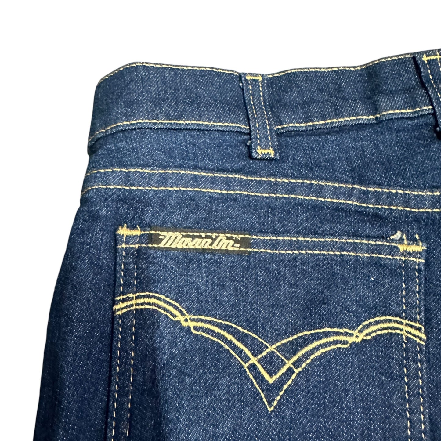 Vtg 70s Levis Movin On Jeans Stretch Denim High Rise Dark Wash 31x30 USA NEW