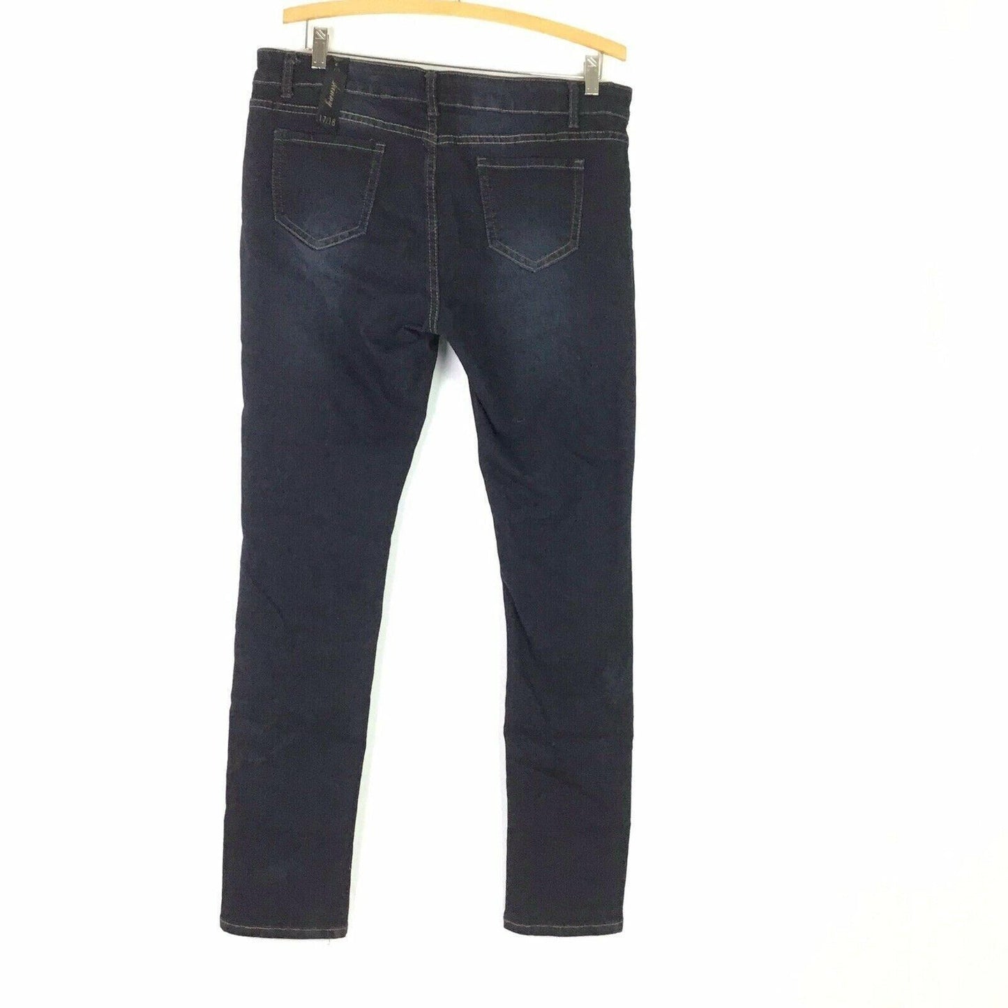 NWT Kiss & Fly Rosee 17/18 Skinny Jeans Stretch Dark Wash 5 Pocket Straight Leg