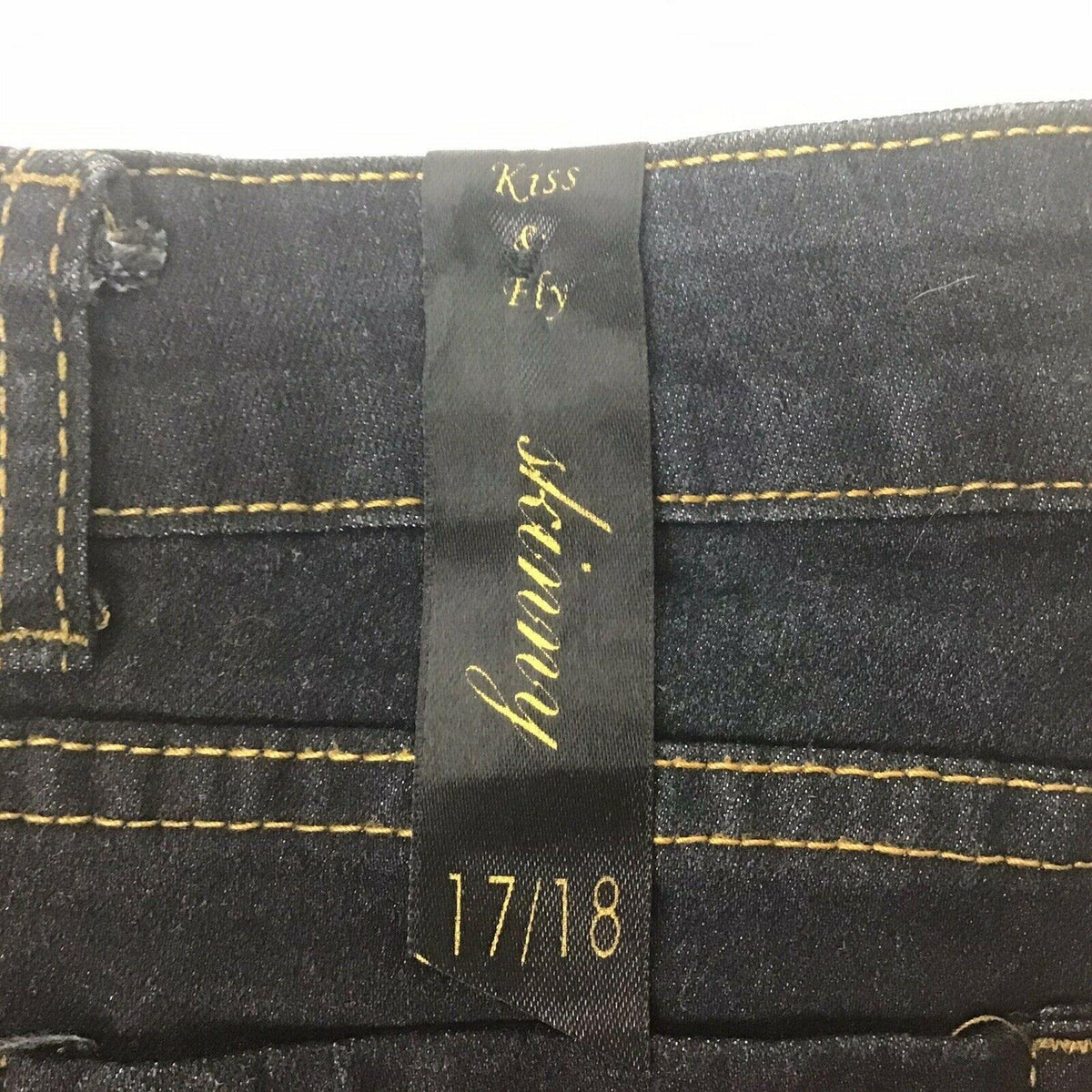 NWT Kiss & Fly Rosee 17/18 Skinny Jeans Stretch Dark Wash 5 Pocket Straight Leg