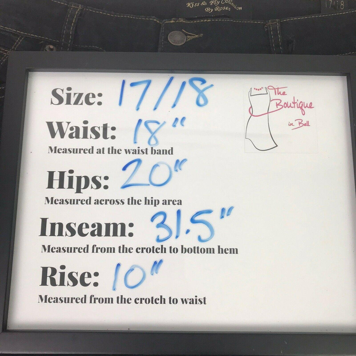 NWT Kiss & Fly Rosee 17/18 Skinny Jeans Stretch Dark Wash 5 Pocket Straight Leg