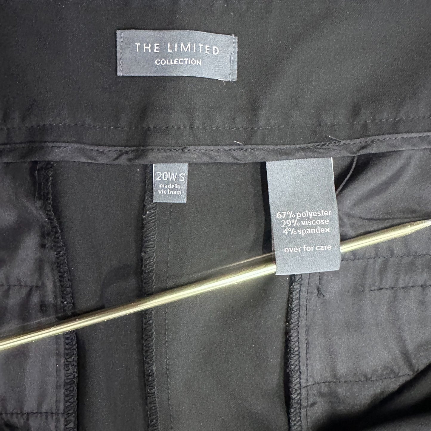 The Limited Collection Plus Size 20W Black Slim Fit Stretch Dress Pants Office