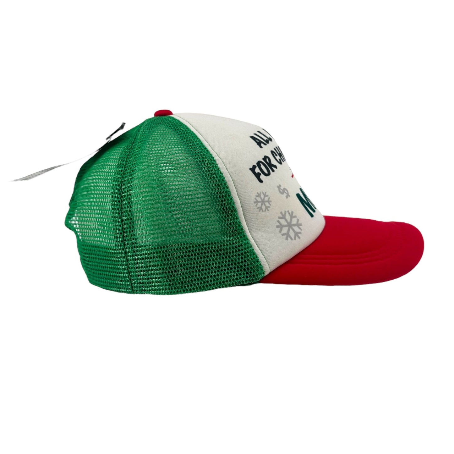 Wembley "All I Want for Christmas Is Money" Snapback Trucker Hat Cap Red Green