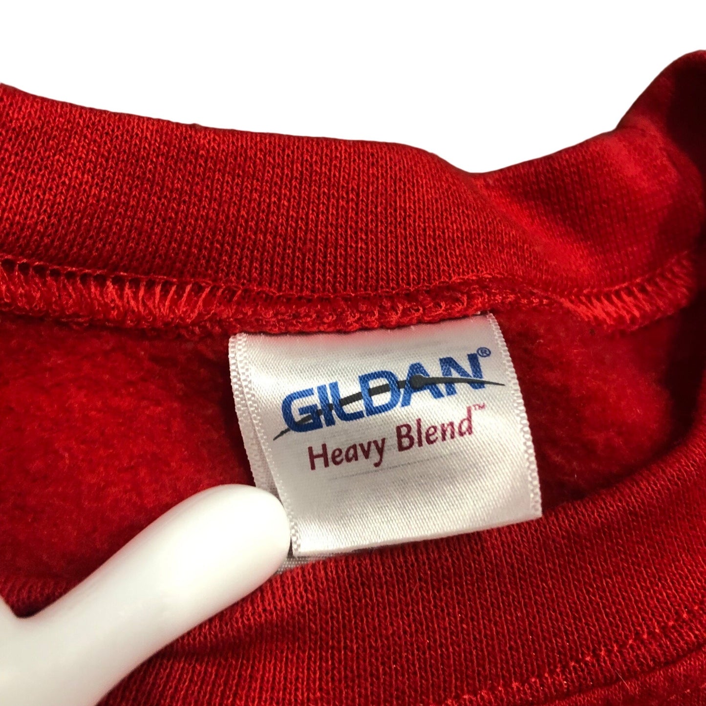 Xmas Novelty Sweatshirt "Don't Hate on my Christmas Music" Holiday Gildan M Red