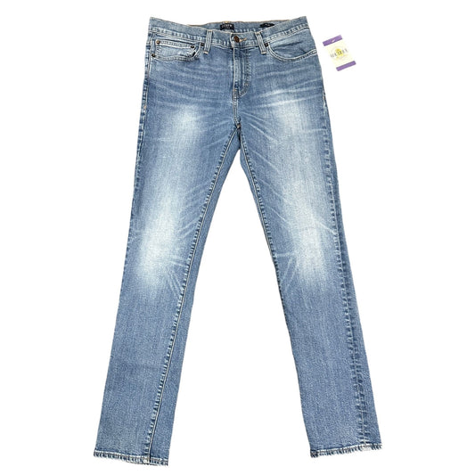 J Crew Slim Fit Flex Straight Leg Jeans Light Wash Faded Denim Mens 30x32 K7751