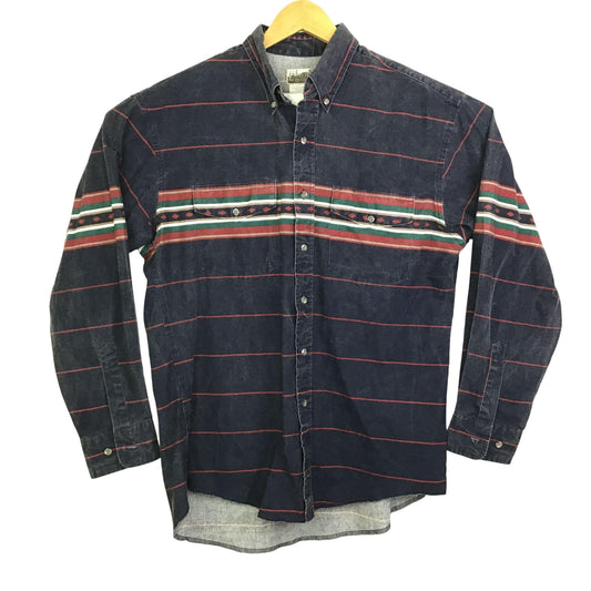 Vtg Express Rider Western Shirt Button Up Striped Long Sleeve Collared Mens L