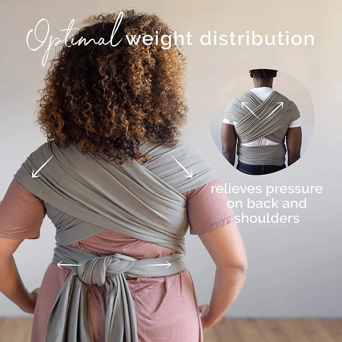 Boba Classic Wrap Gray Newborn to Toddler  Stretchy Baby Carrier