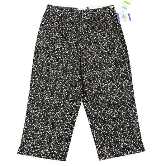 NWT Chaus Leopard Print Capri Pants Secret Stretch Waist Indie Sleaze Wide