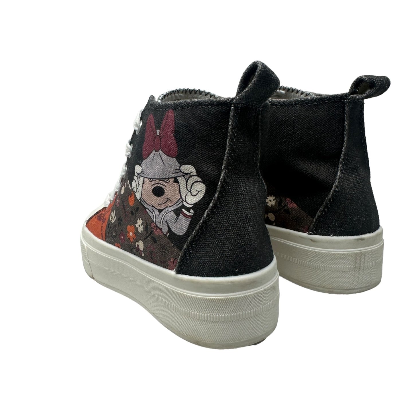 Disney Girls 1 Minnie Mouse Canvas High Top Platform Sneakers Red Black Shoes