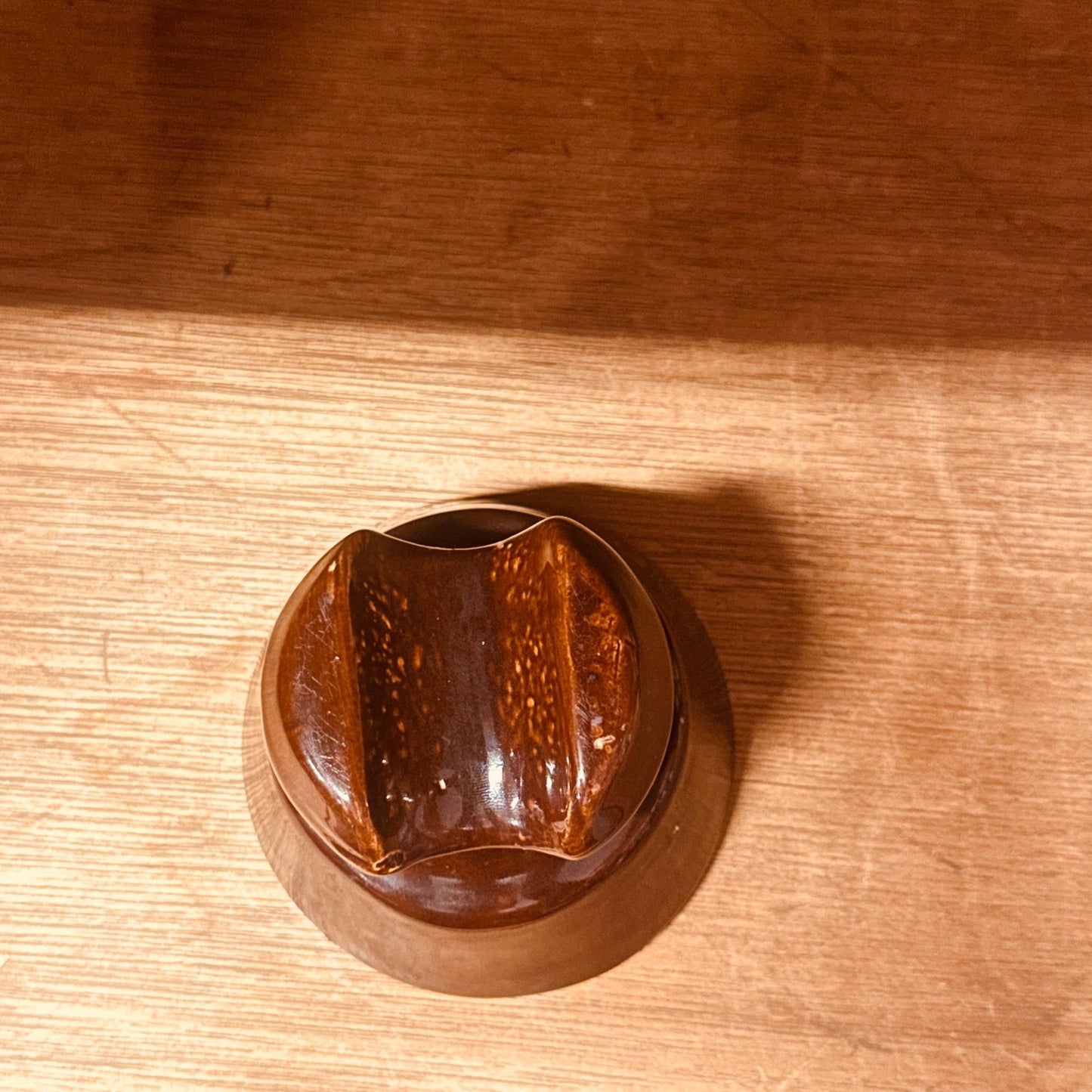 Brown Ceramic Insulator With Embossed Ohio Brass (B) in Oval Industrial Decor