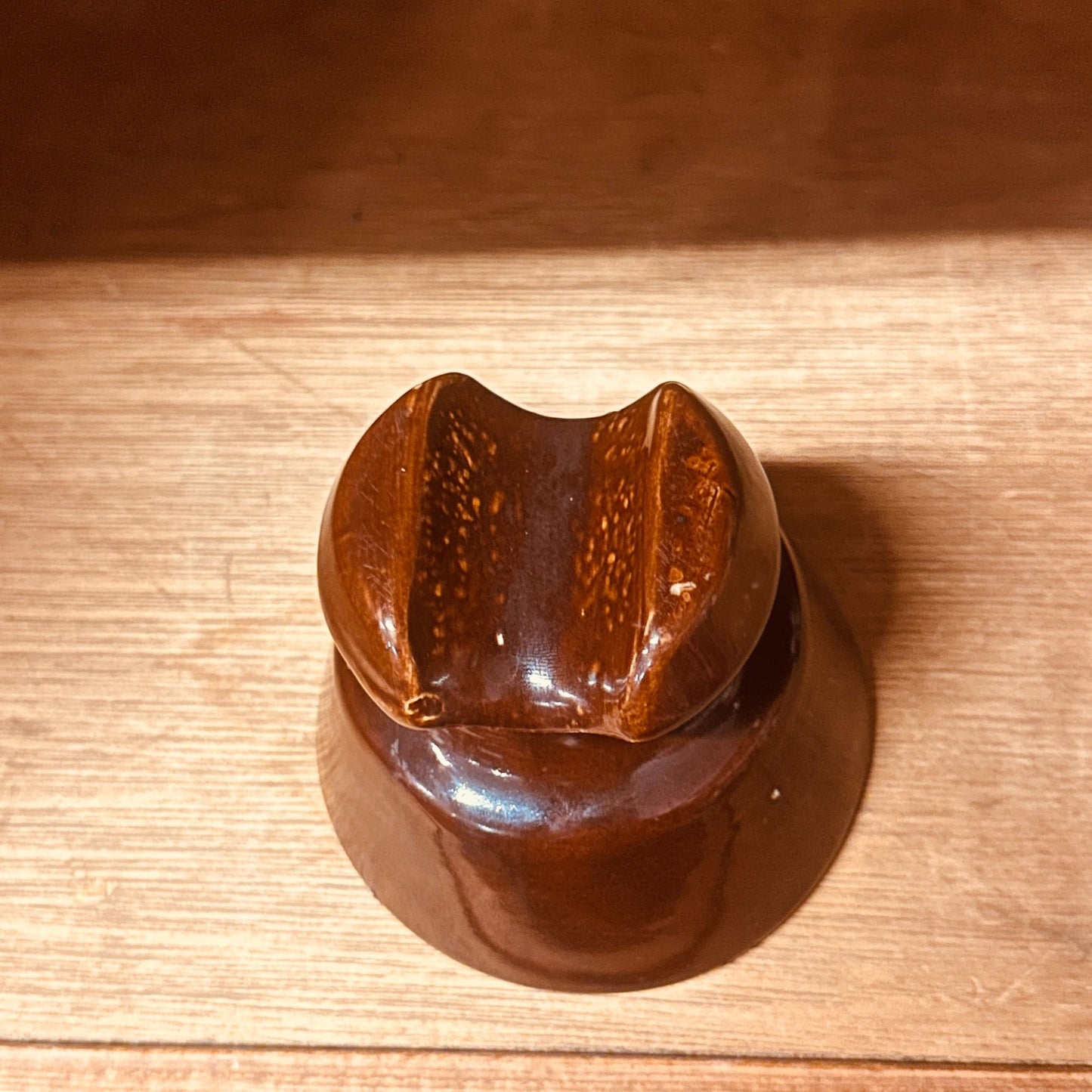 Brown Ceramic Insulator With Embossed Ohio Brass (B) in Oval Industrial Decor