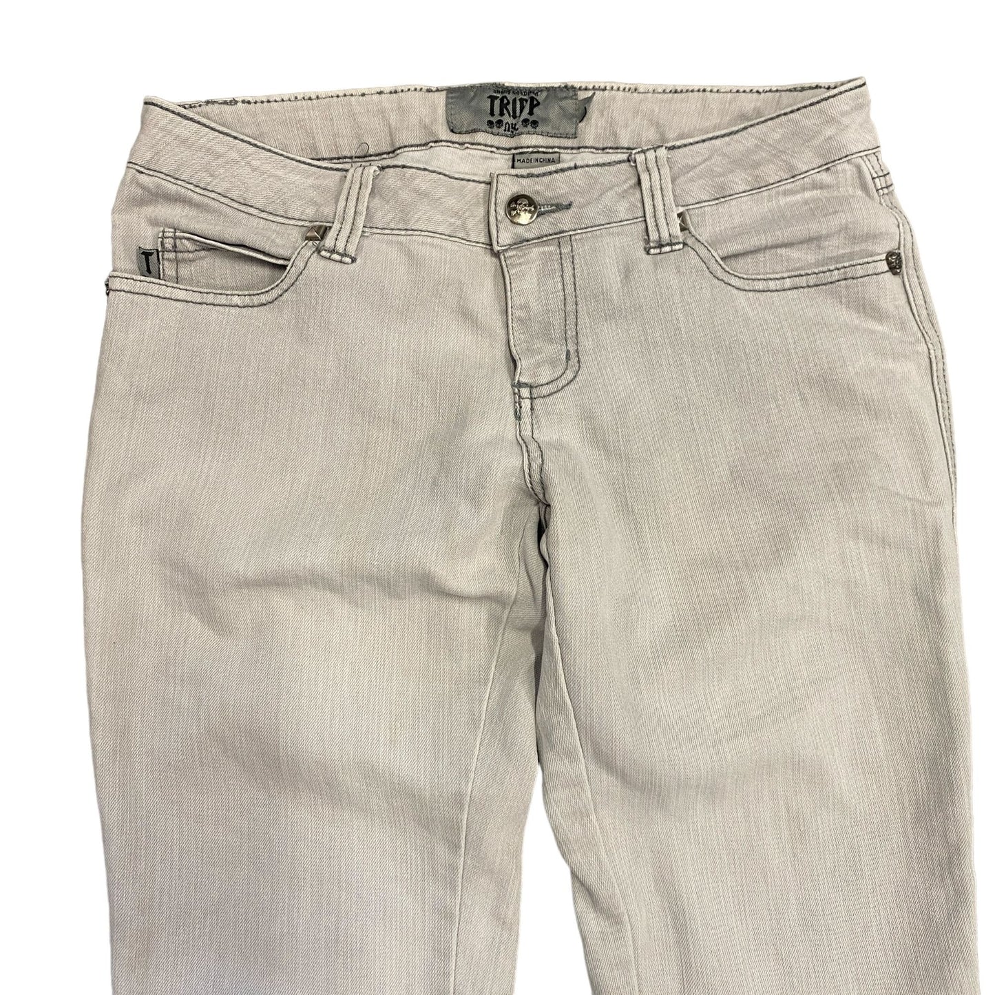 Tripp NYC Daang Goodman Skinny Jeans Juniors 5 Gray Grunge Punk Goth Y2K Vintage