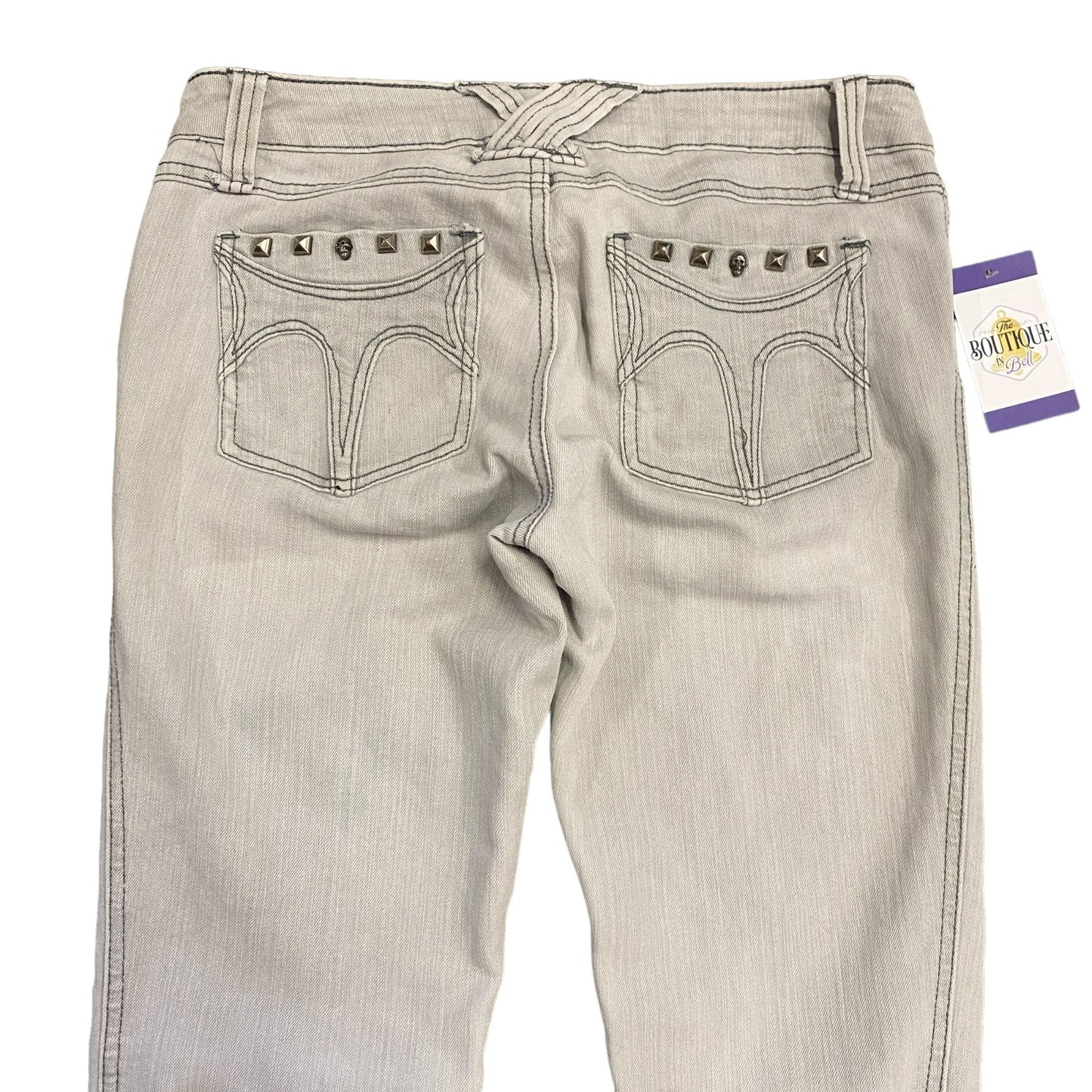 Tripp NYC Daang Goodman Skinny Jeans Juniors 5 Gray Grunge Punk Goth Y2K Vintage