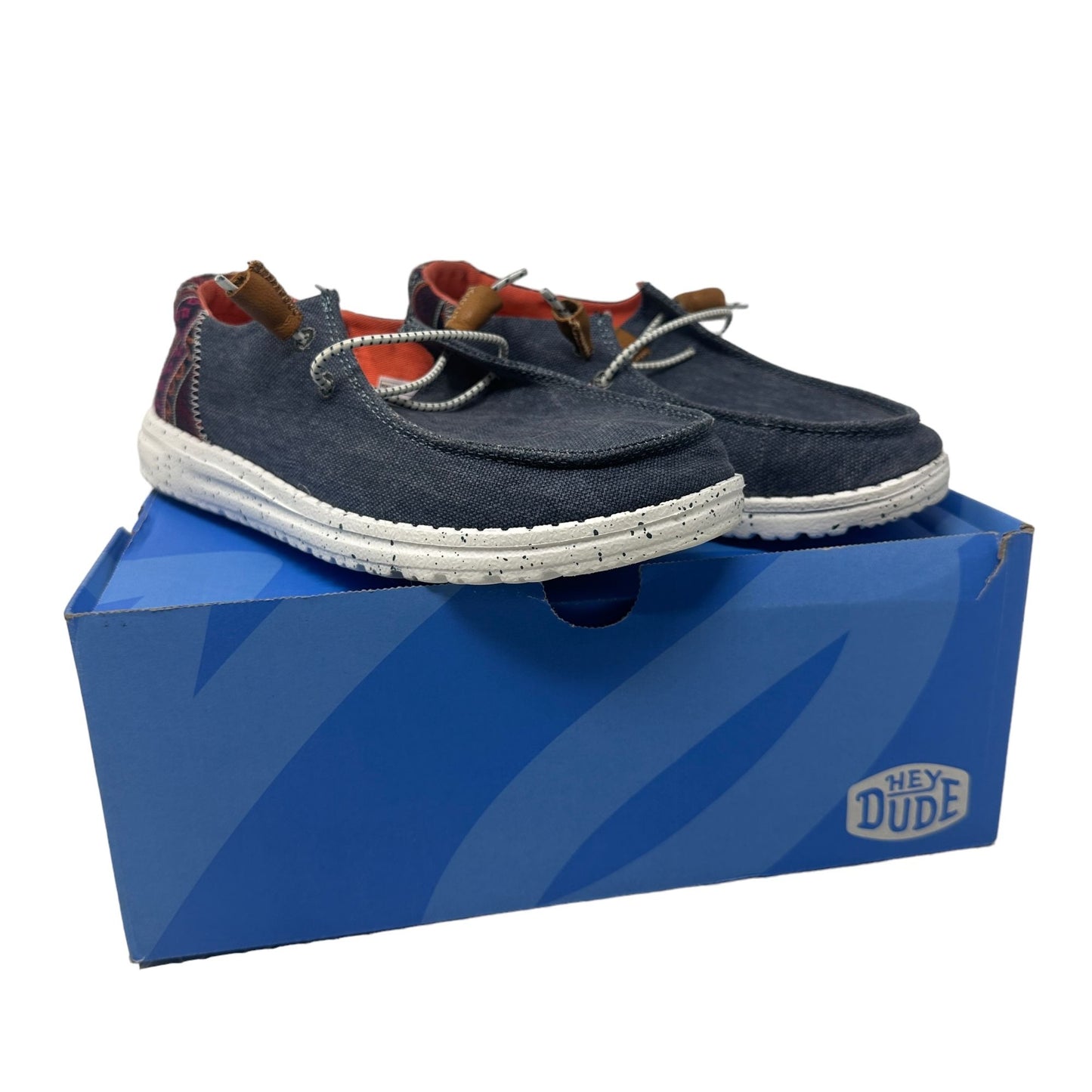 Hey Dude Wendy Funk Baja Womens 7 Boat Shoes Deck Casual Canvas Comfort