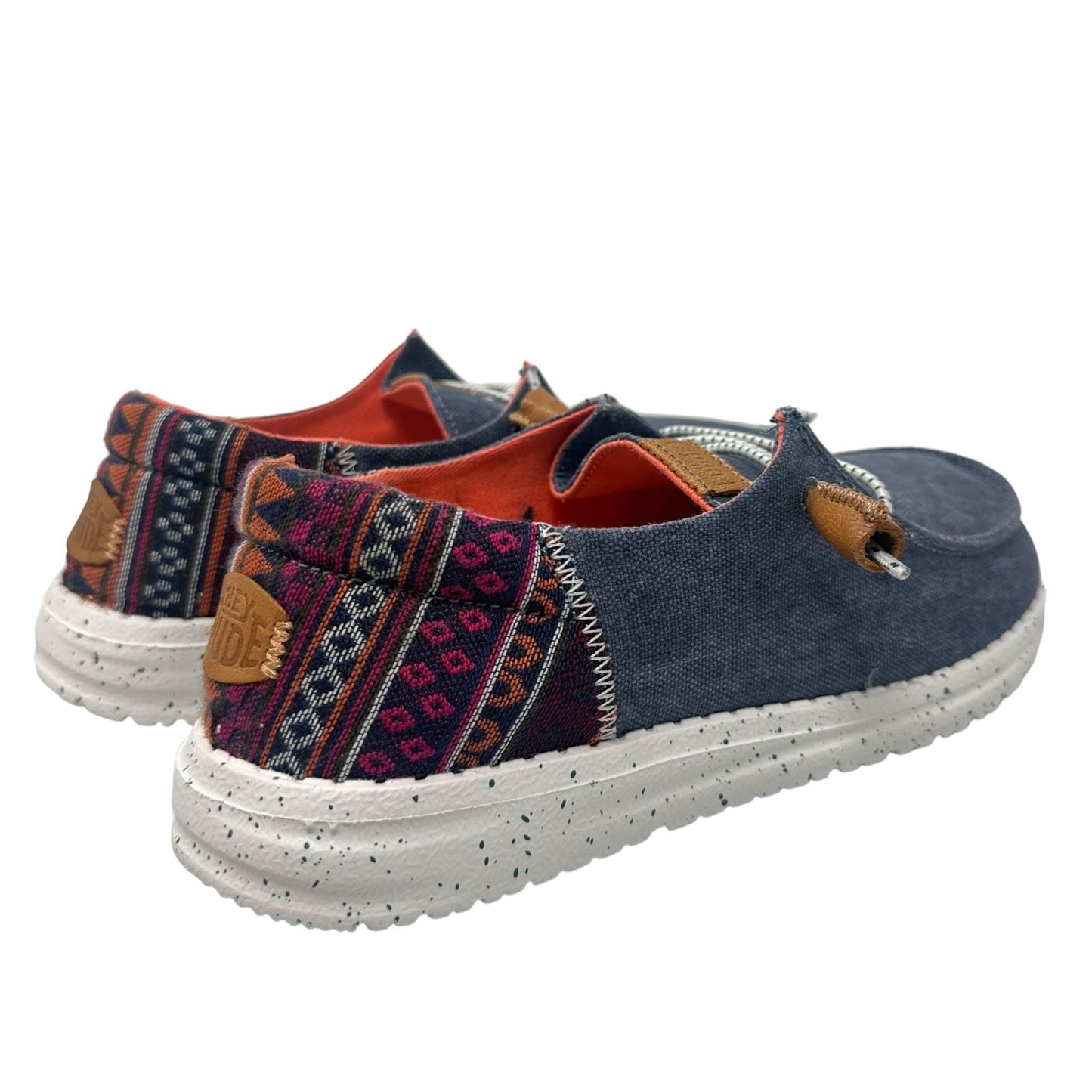 Hey Dude Wendy Funk Baja Womens 7 Boat Shoes Deck Casual Canvas Comfort