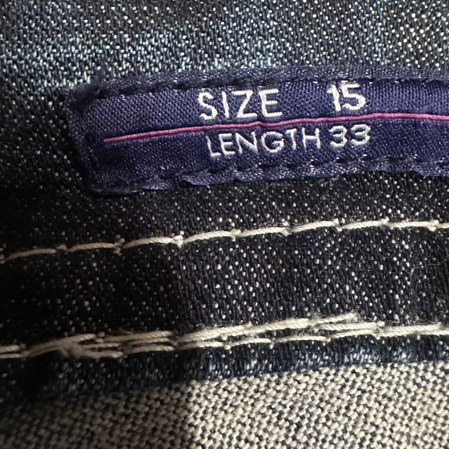 Vigoss Dublin Bootcut  Jeans Juniors 15 Thick Stitch Rhinestone Embroidered Glam