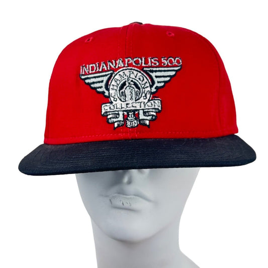 AJ Foyt Signature Snapback Baseball Hat Cap DeLong Red Indianapolis 500 USA