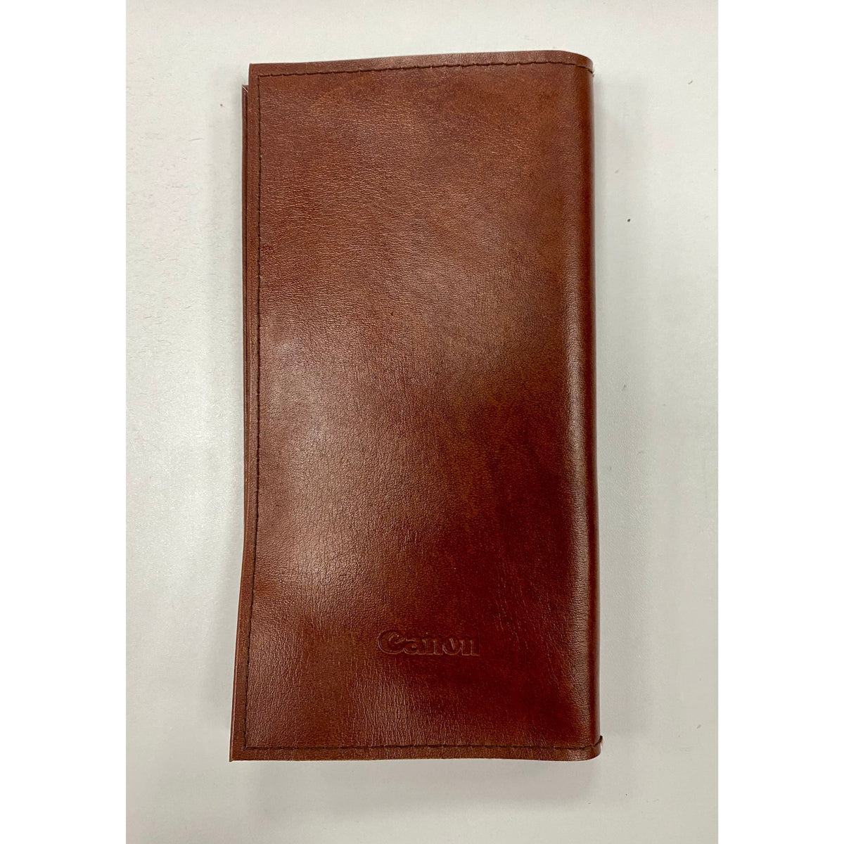 Vintage 80s Canon Checkbook Money Manager Calculator With Brown Leather Cover