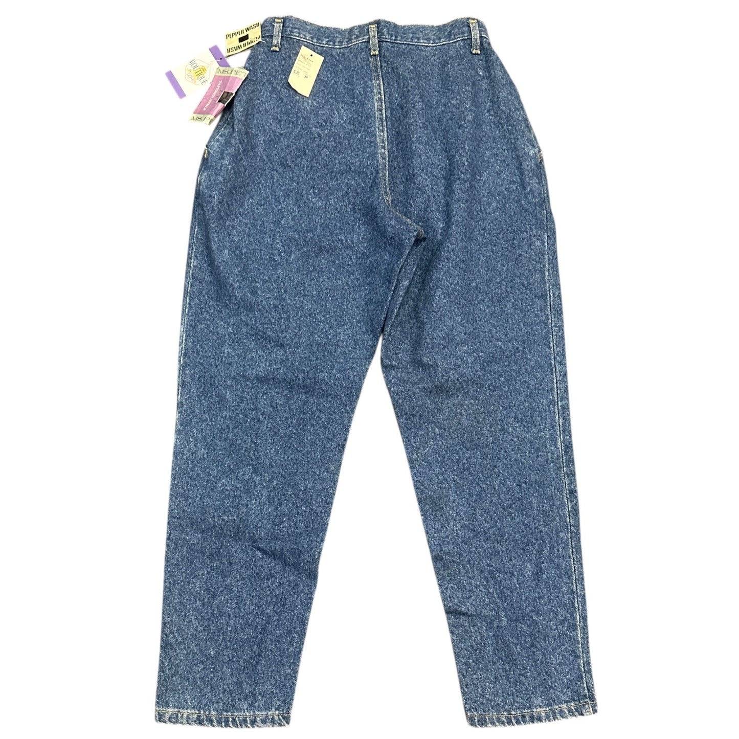 Vtg 80s Lee Baggy Fit Jeans High Waist Tapered Leg Pepper Wash USA Union 12P