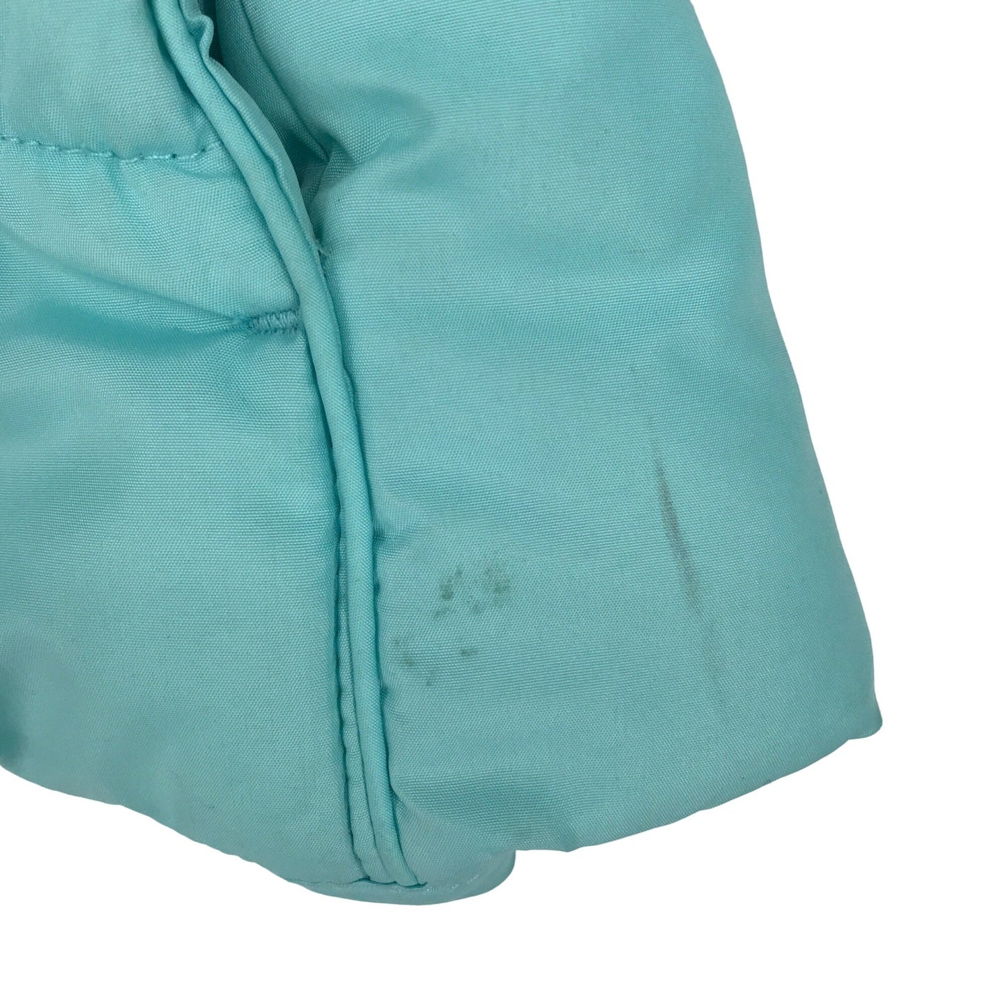 London Fog Girls S 7/8 Blue Puffer Ski Jacket Faux Fur Hooded Winter Coat