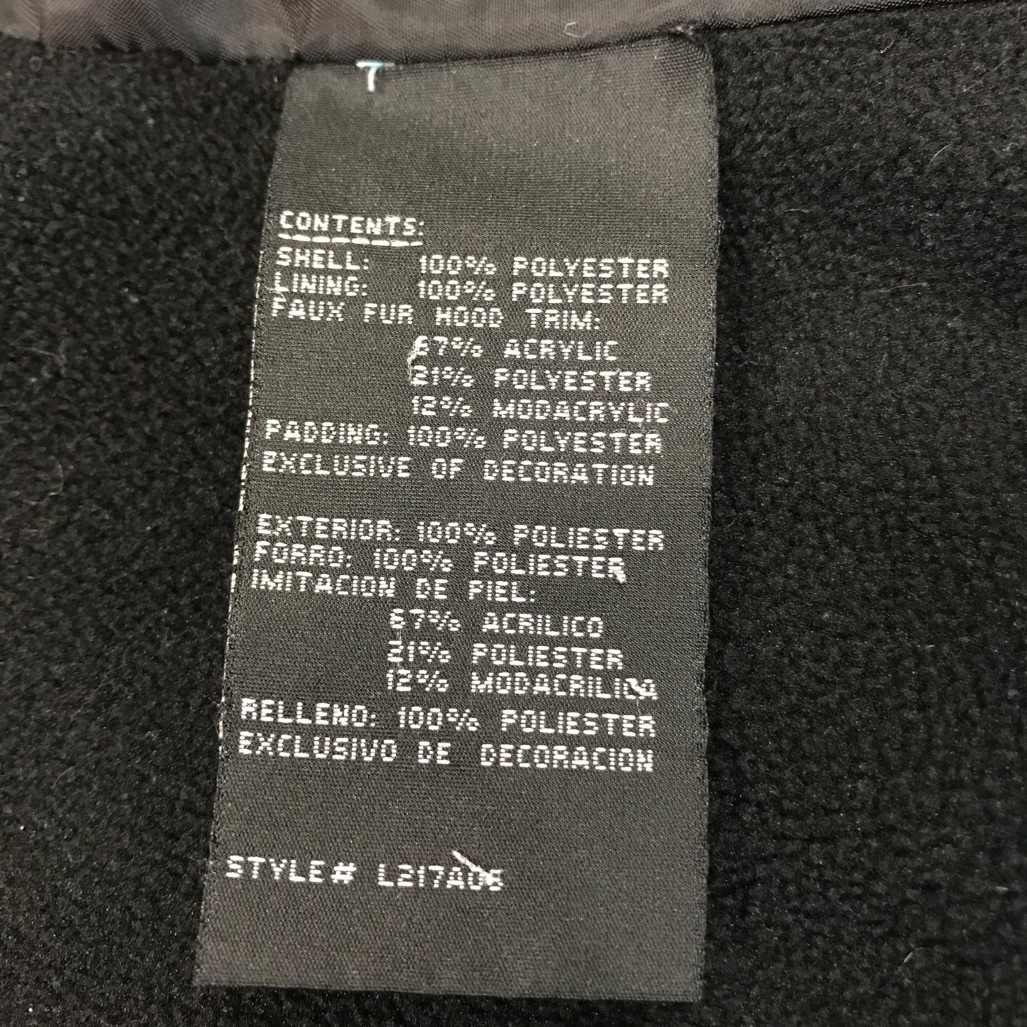 London Fog Girls S 7/8 Blue Puffer Ski Jacket Faux Fur Hooded Winter Coat