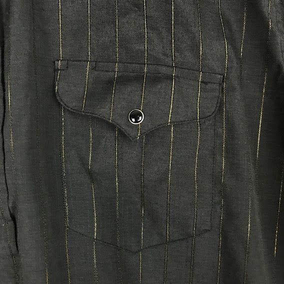 Panhandle Slim Mens 17-34 Snap Front Shirt Black Long Sleeve Collared Western