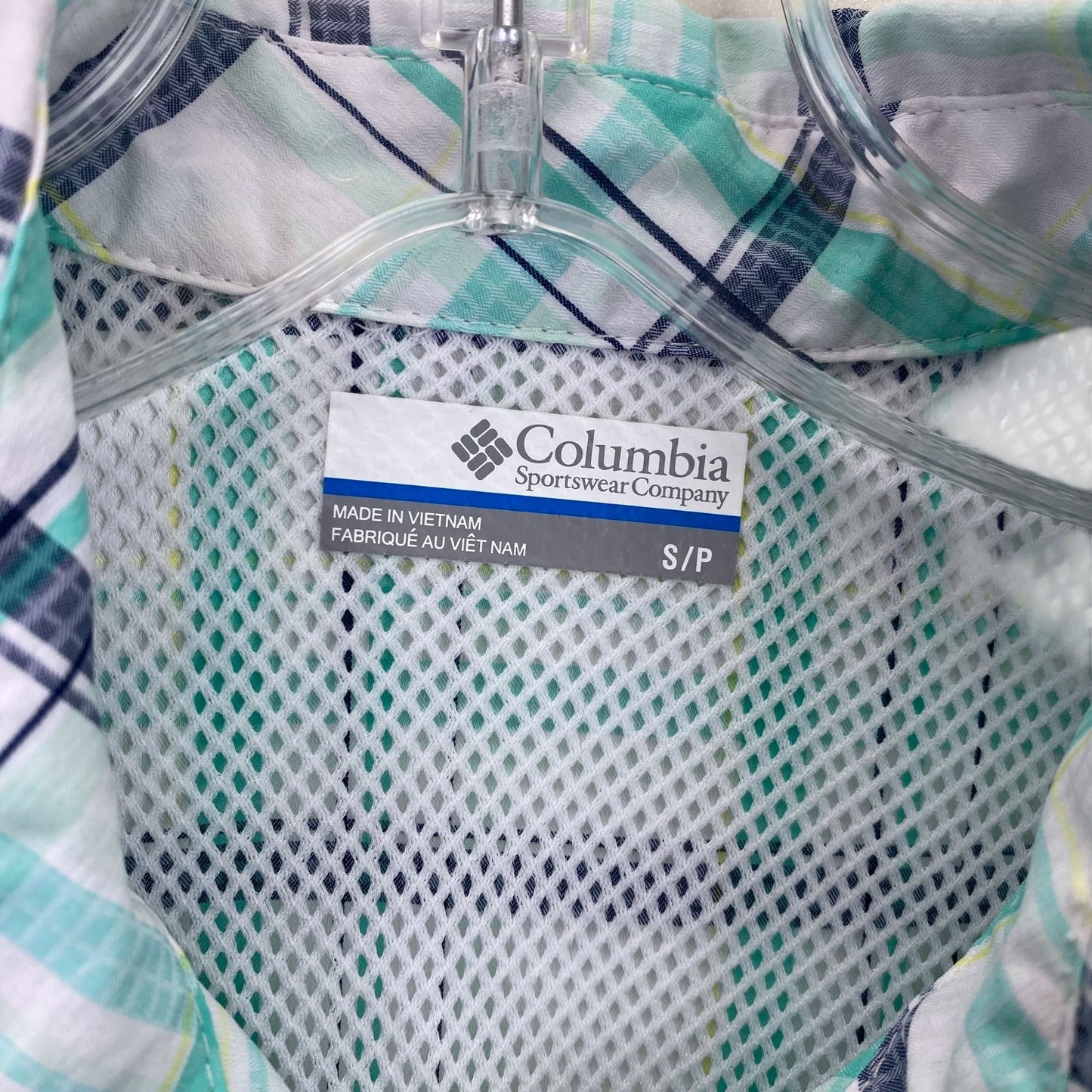 Columbia PFG Fishing Hiking Shirt Tamiami II Vented Snap Front Plaid Womens S