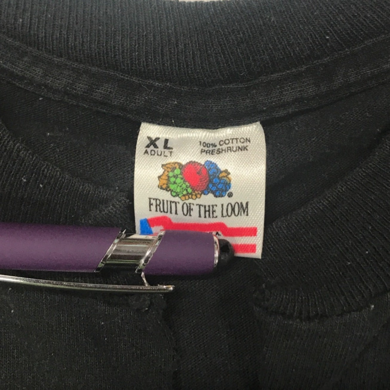 Vintage B and C's Cycle Parlor Gainesville FLA Harley Fruit of the Loom XL Black