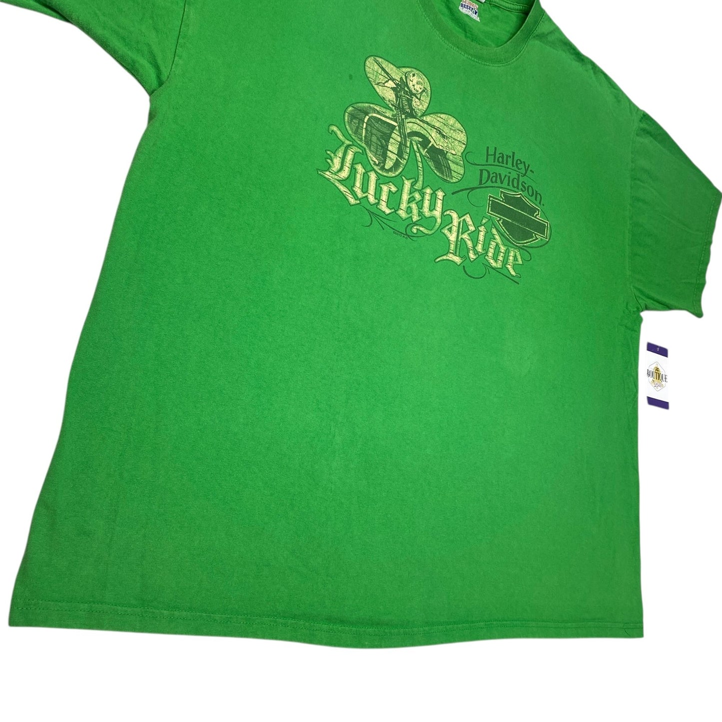 Harley Davidson St Patricks Lucky Ride VooDoo New Orleans 3XL 2013 Green TShirt