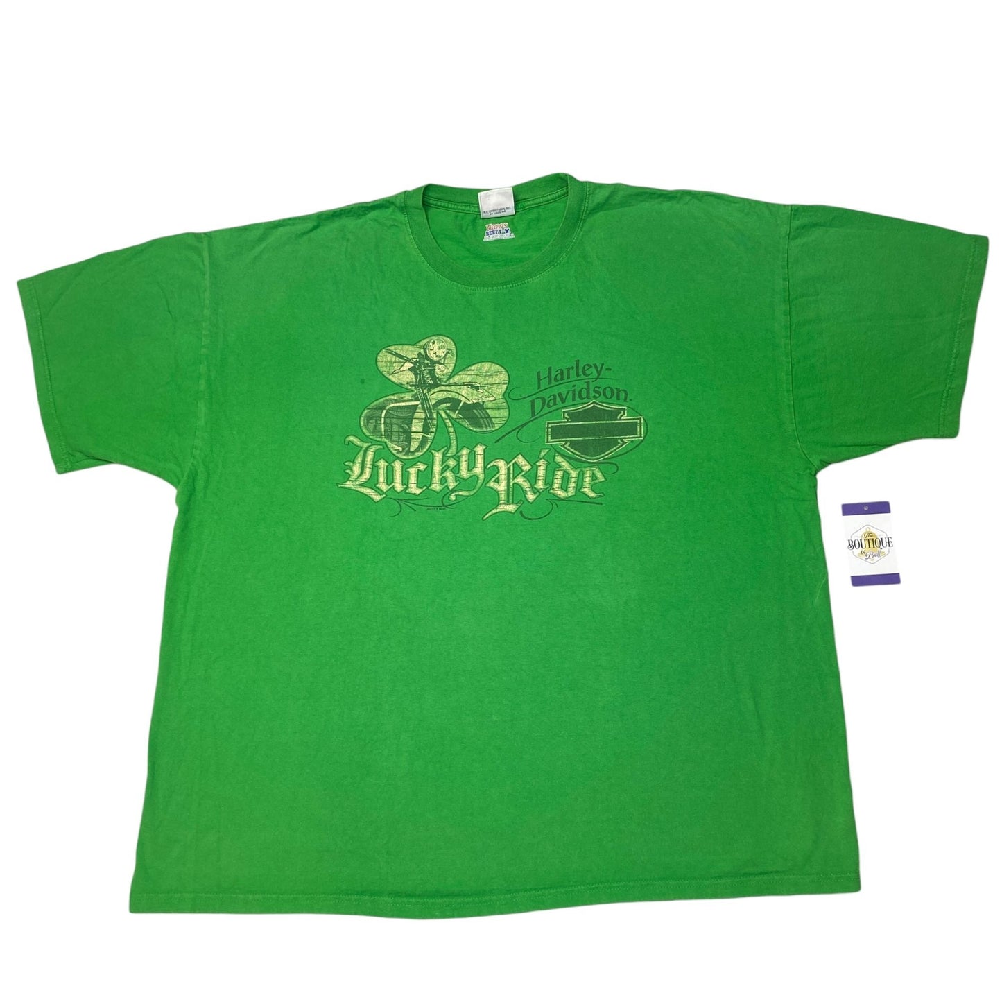 Harley Davidson St Patricks Lucky Ride VooDoo New Orleans 3XL 2013 Green TShirt