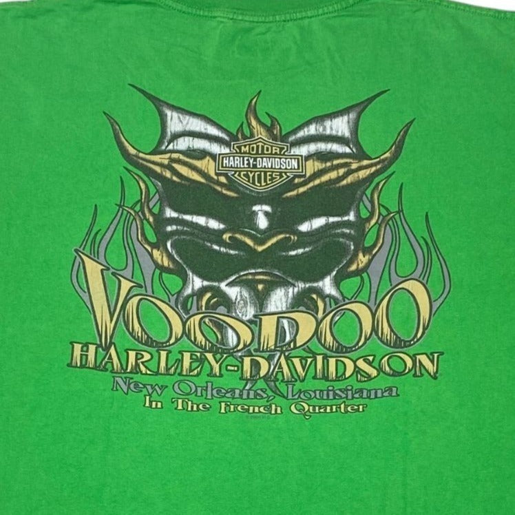 Harley Davidson St Patricks Lucky Ride VooDoo New Orleans 3XL 2013 Green TShirt