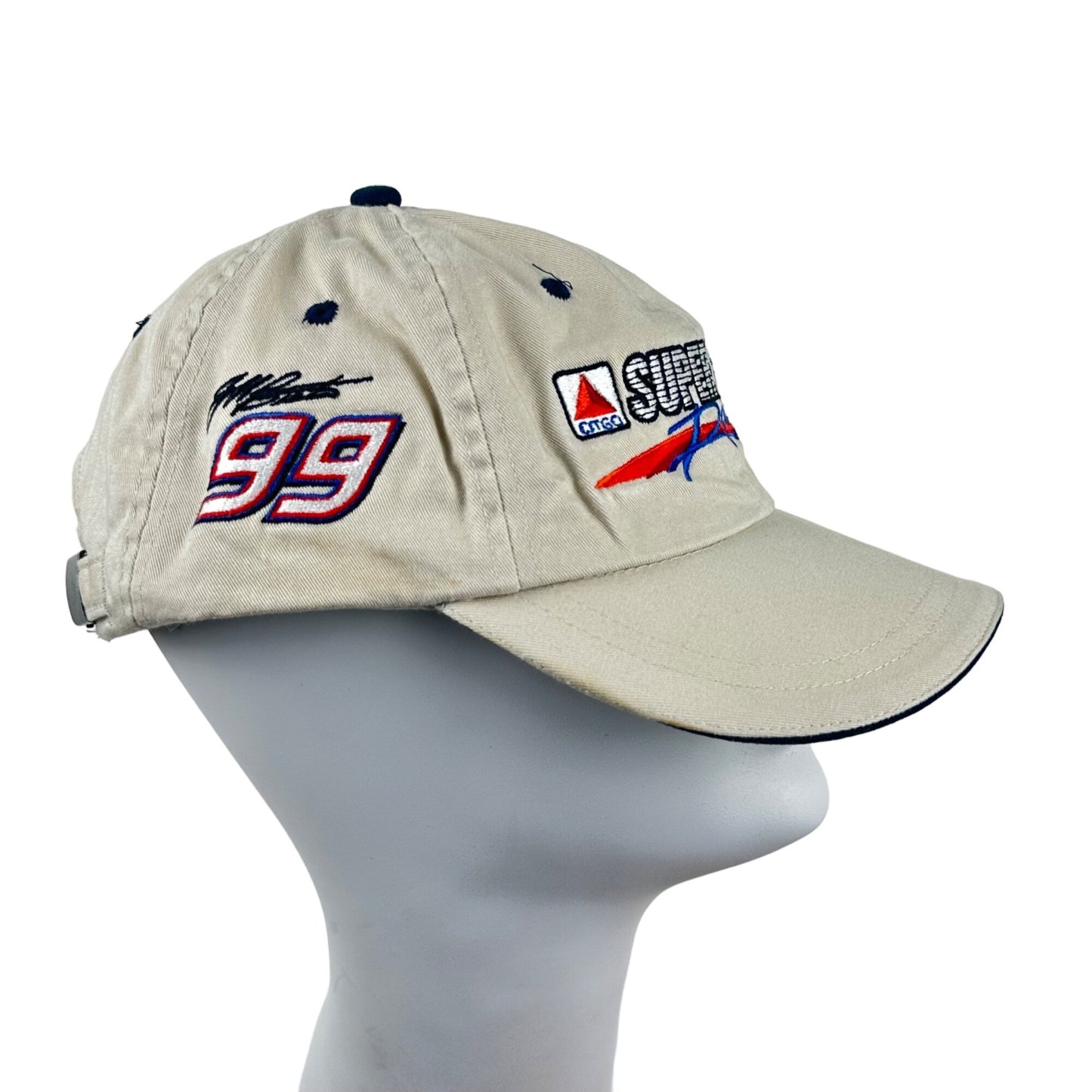 Richard Petty #99 Strapback Baseball Hat Cap Nascar Citgo Supergard Racing White