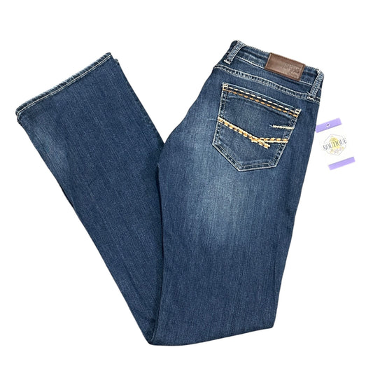 BKE Denim Y2k Stella Low Rise Dark Wash Jeans Womens 29X34.5 XL Thick Stitch