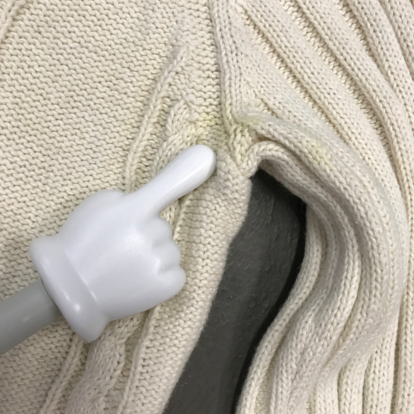 Storybook Knits Christmas Sweater Beaded XL Ivory Full Zip Holidaycore Granny