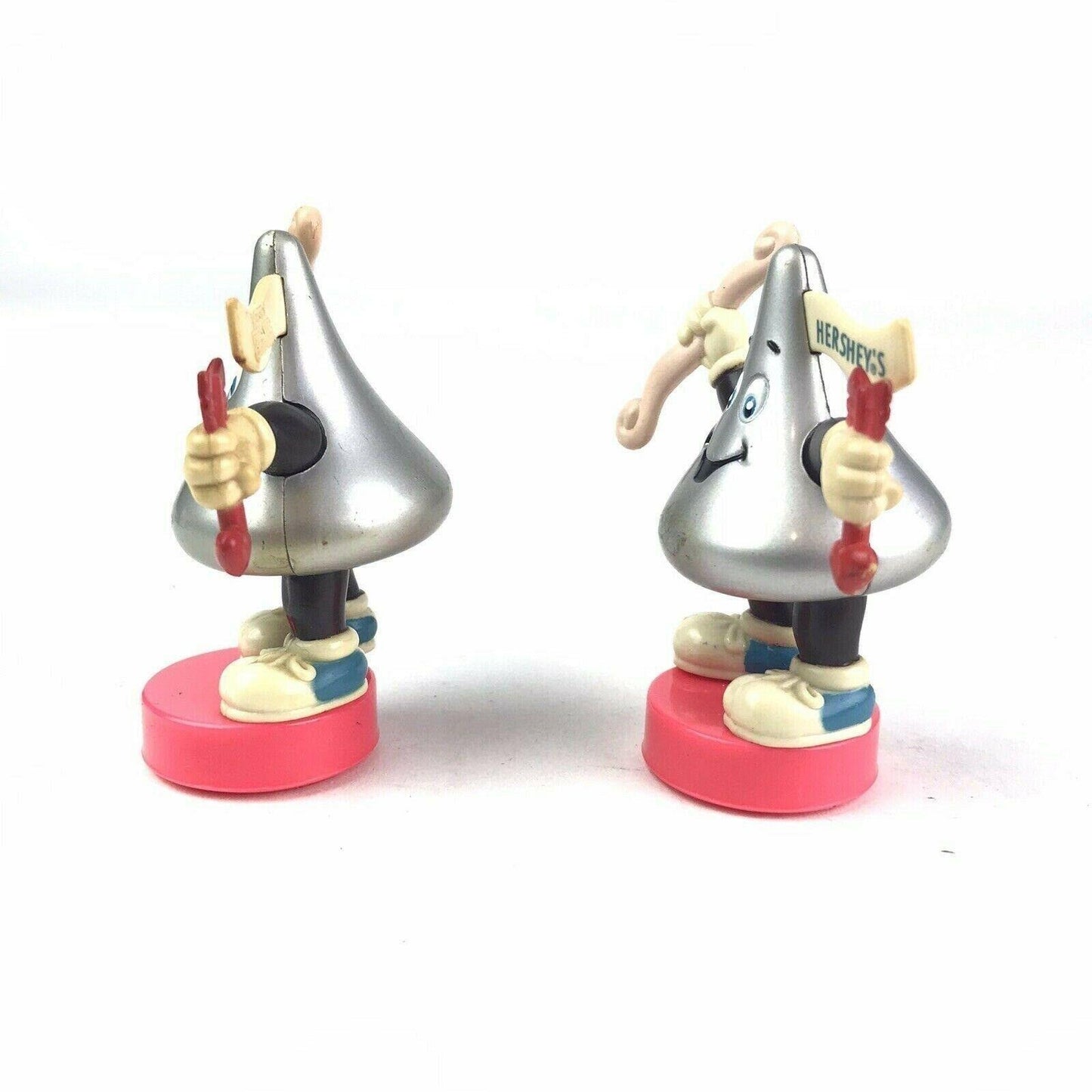 Vintage Hershey Kiss Figurine Stamp Cupid Valentine Candy Topper 1998 Lot of 2