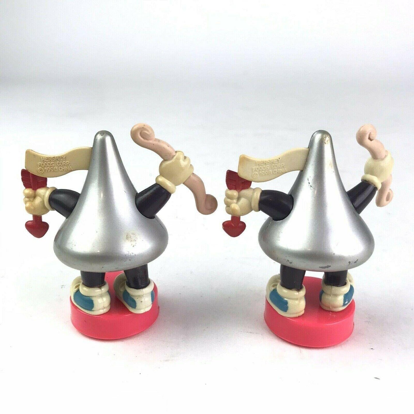 Vintage Hershey Kiss Figurine Stamp Cupid Valentine Candy Topper 1998 Lot of 2