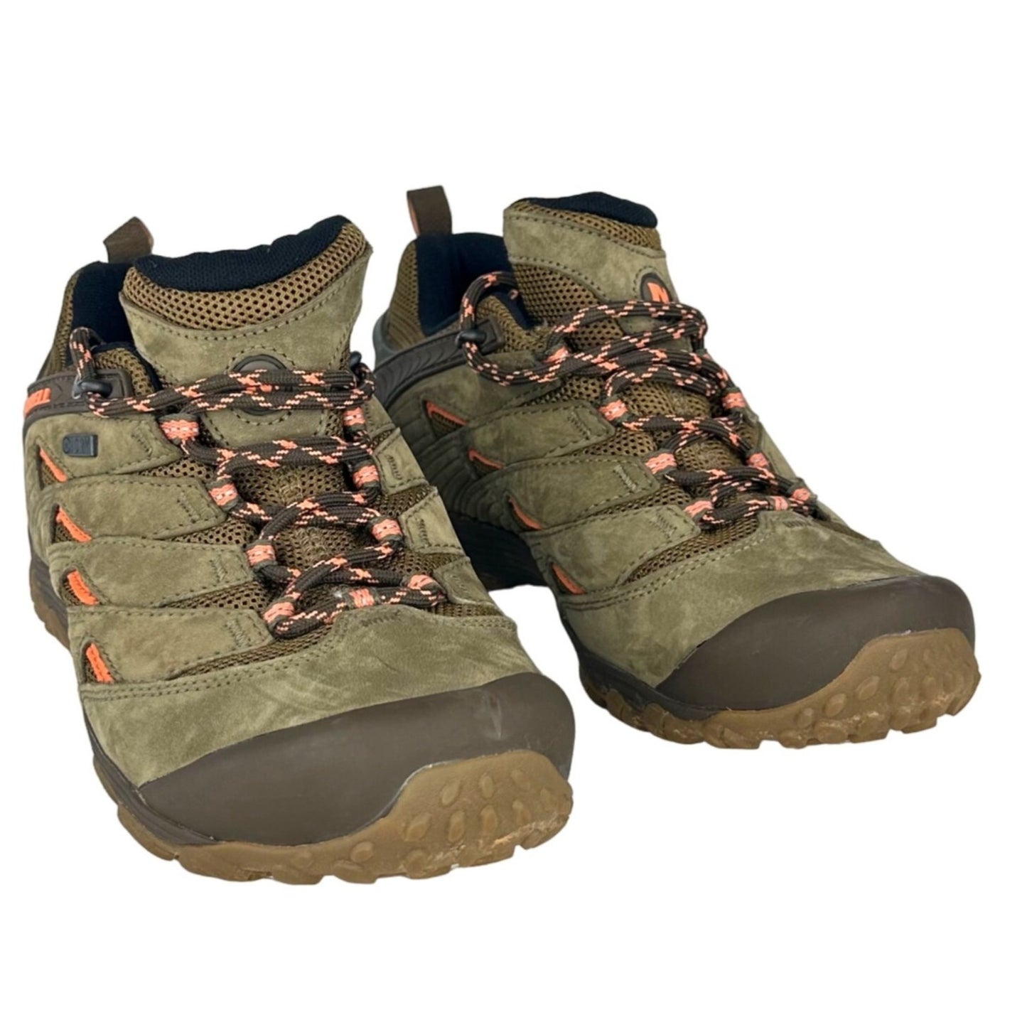 Merrell Womens 10 Chameleon 7 Waterproof Trail Hiking Shoes Dusty Olive Lace Up