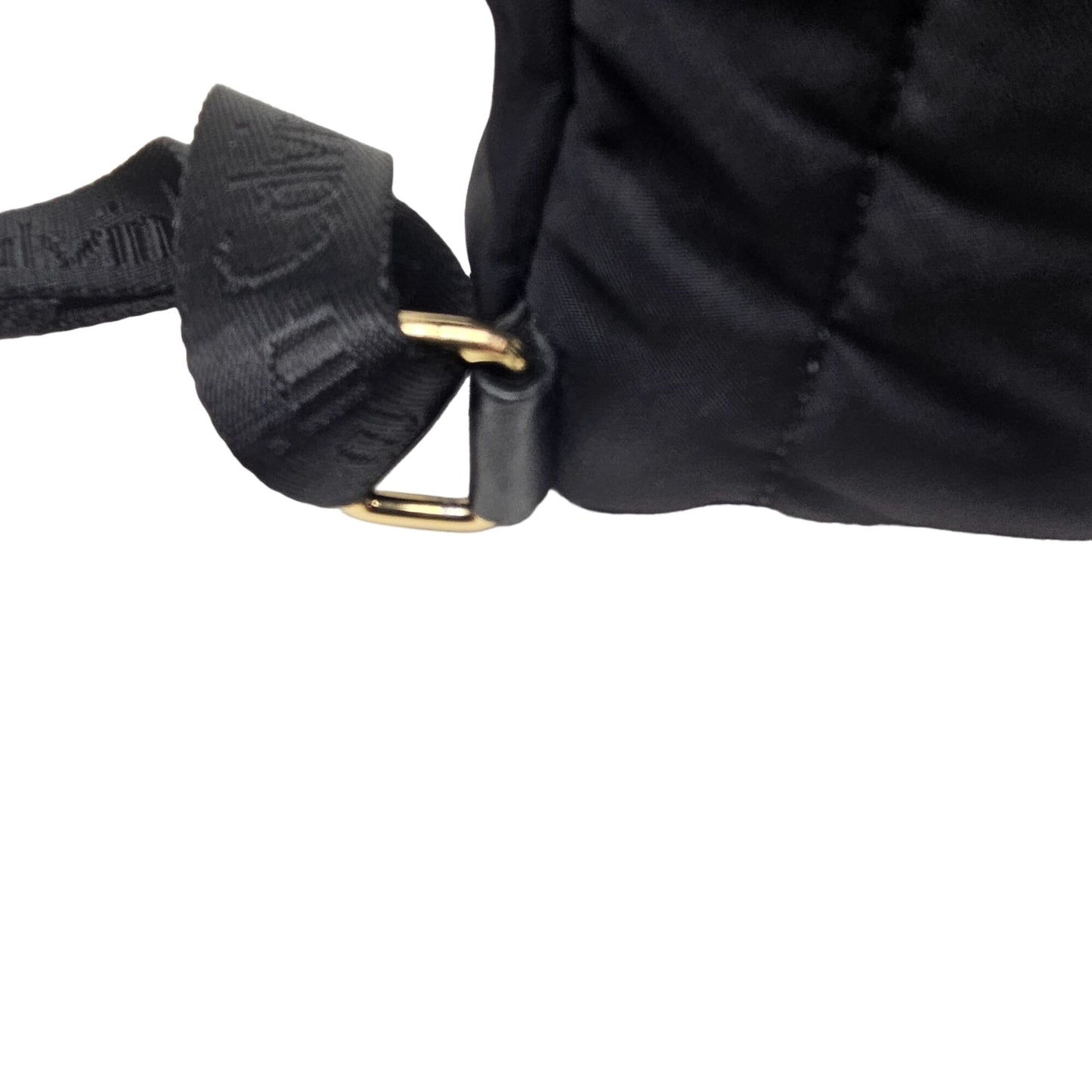 Calvin Klein Mini Back Pack Purse Black Gold Zip Adjust Straps Pockets RN54163