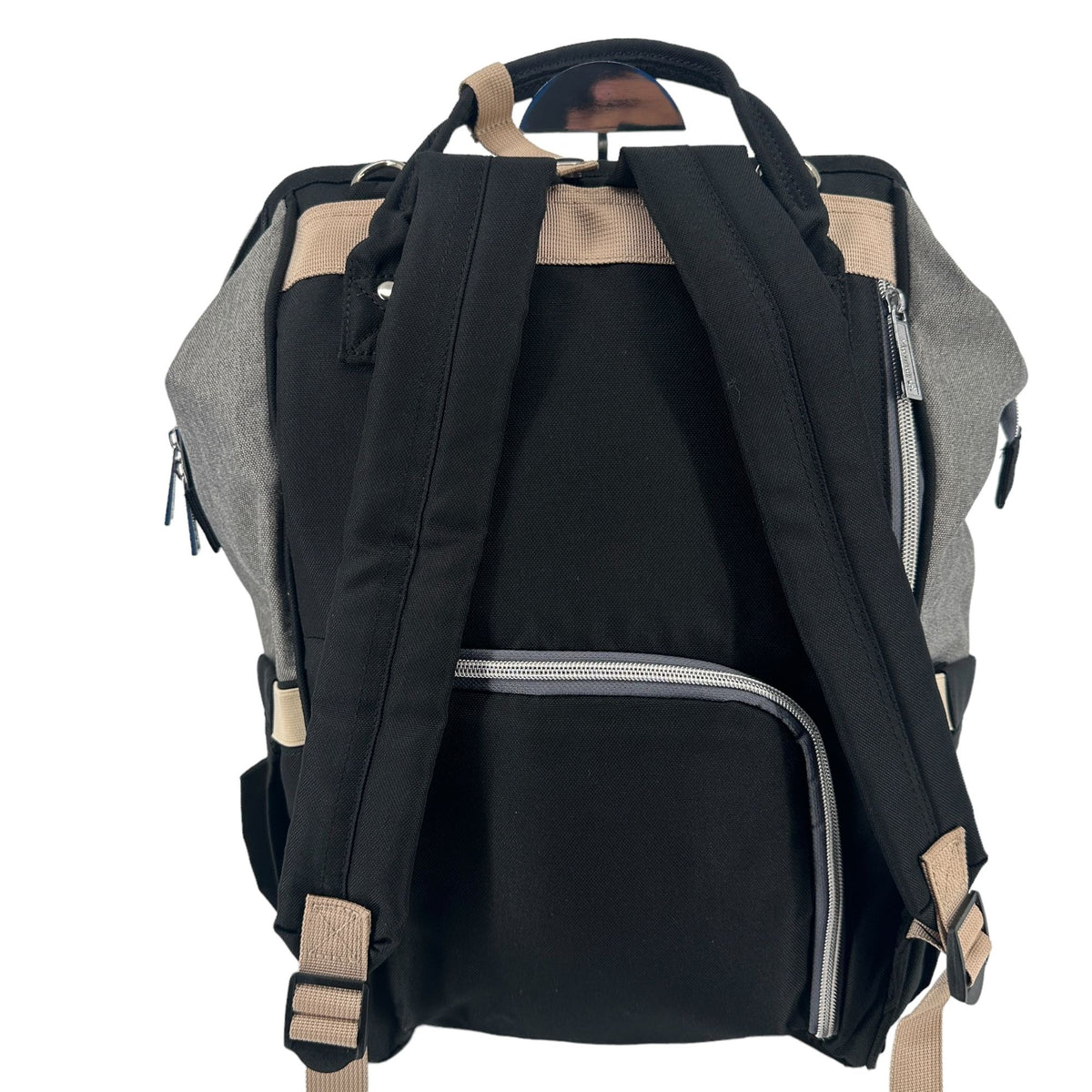 Hafmall Diaper Bag Backpack Baby Infant Gray Black Stroller Hooks Pockets Adjust