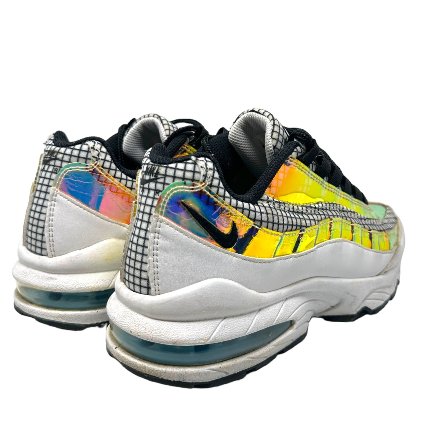 Nike Youth 6Y Air Max 95 LV8 Sneakers White Blue Glaze Black Hologram Shoes