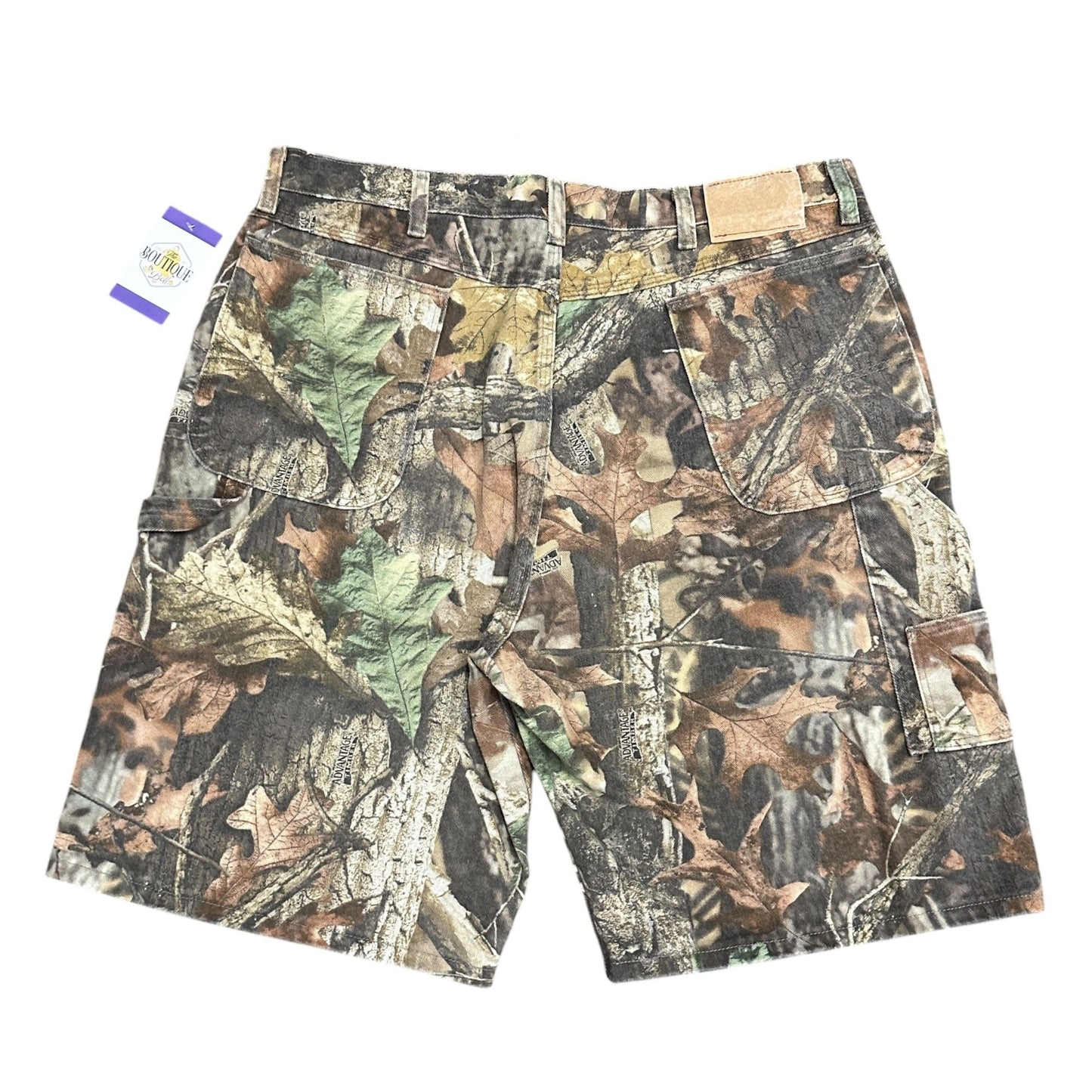 Advantage Timber Denim Camo Painters Baggy Carpenter Shorts Hammer Loop Mens 40
