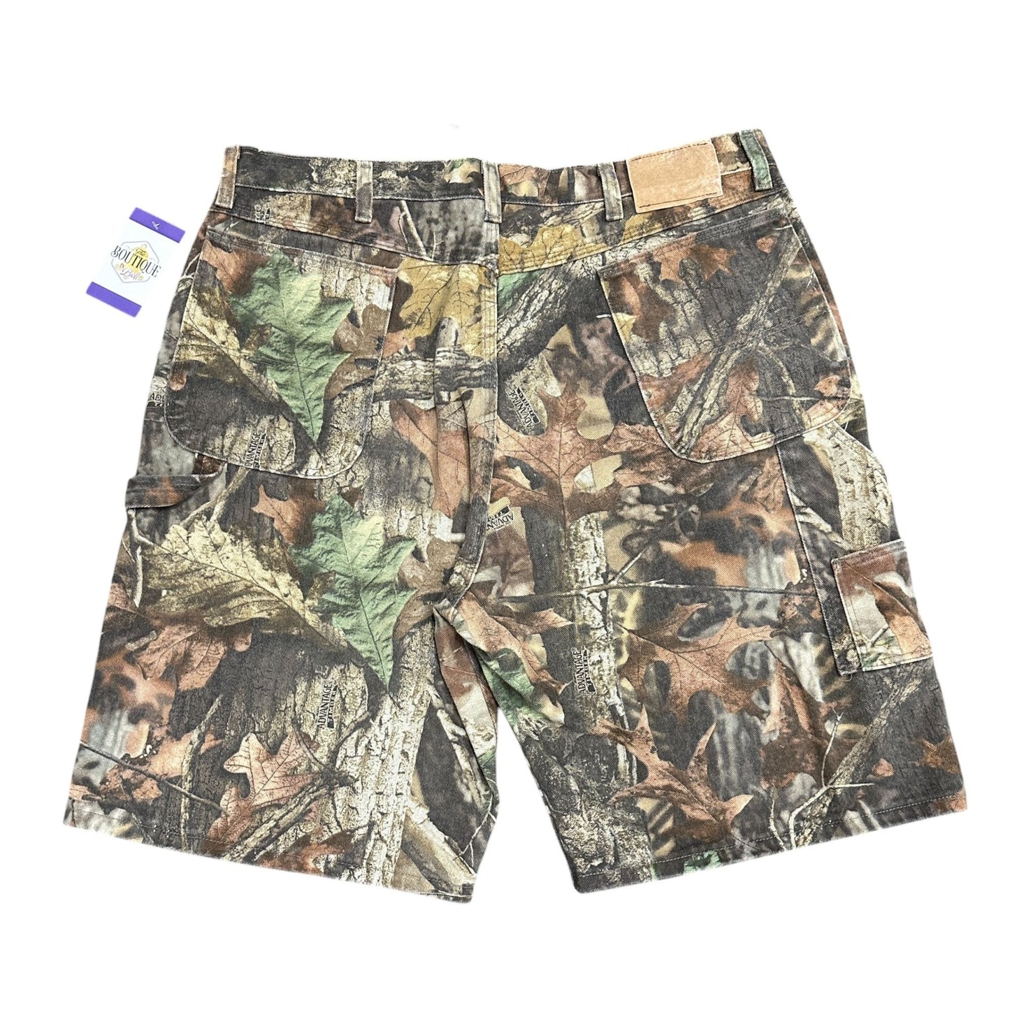 Advantage Timber Denim Camo Painters Baggy Carpenter Shorts Hammer Loop Mens 40