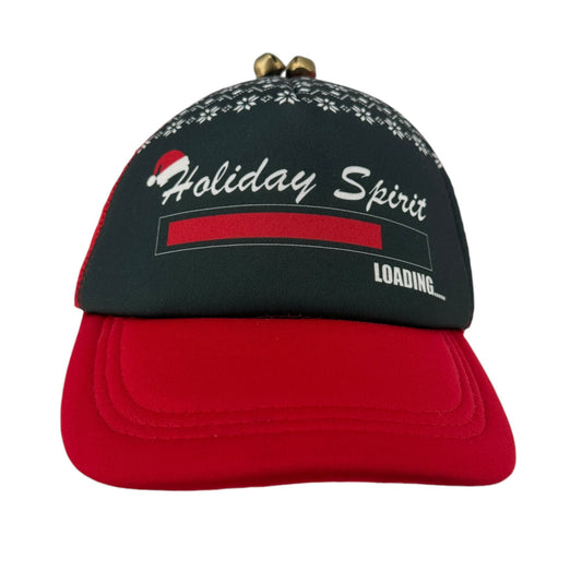 Xmas Trucker Hat Cap Snapback Wembley "Holiday Spirit Loading" Novelty Gag Gift