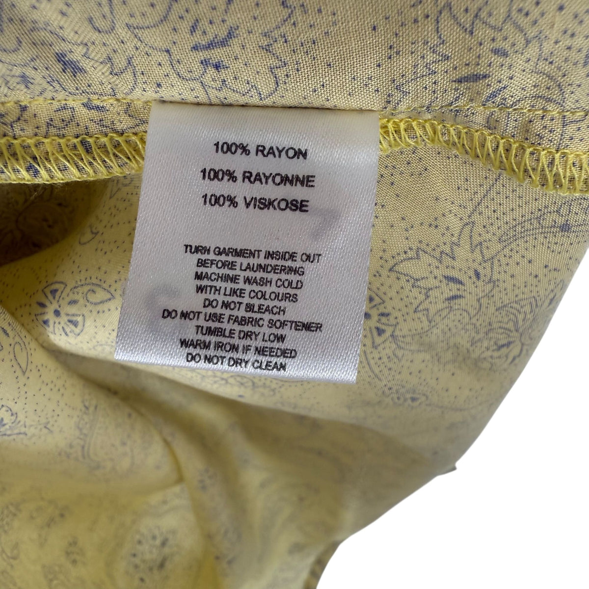 NWT Noble Outfitters XS Butter Yellow Paisley Boho Peasant Blouse Folklore Lace