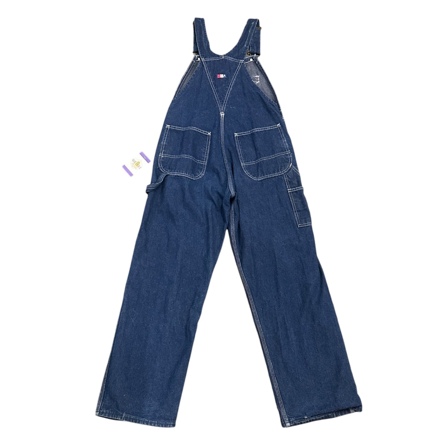 Vintage USA Works Denim Overalls Mens 30X30 Blue Dark Wash Cotton Made In USA