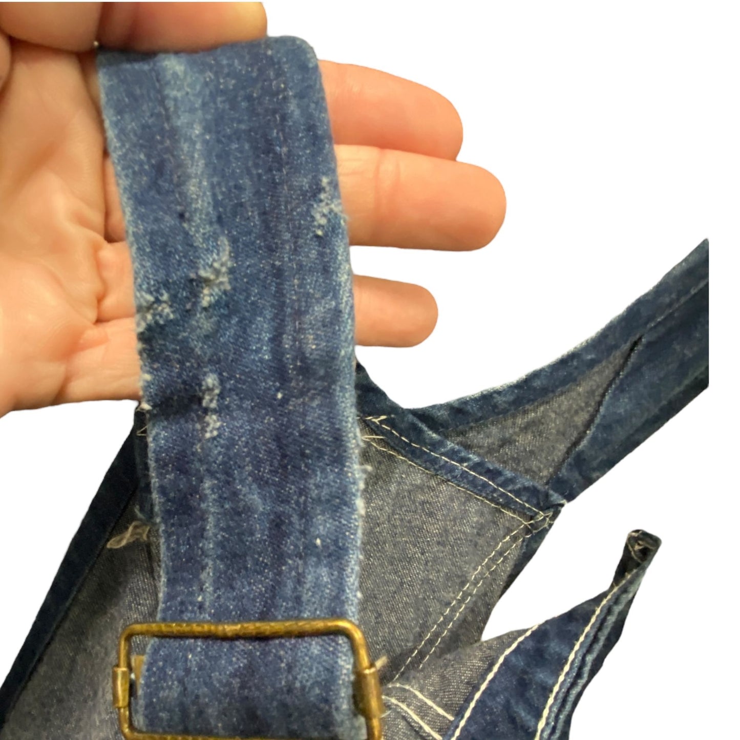 Vintage USA Works Denim Overalls Mens 30X30 Blue Dark Wash Cotton Made In USA